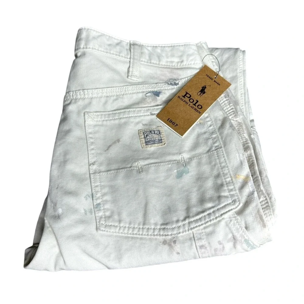 Polo‎ Ralph Lauren Boys 14 Straight Twill Jeans Cream 100% Cotton Premium